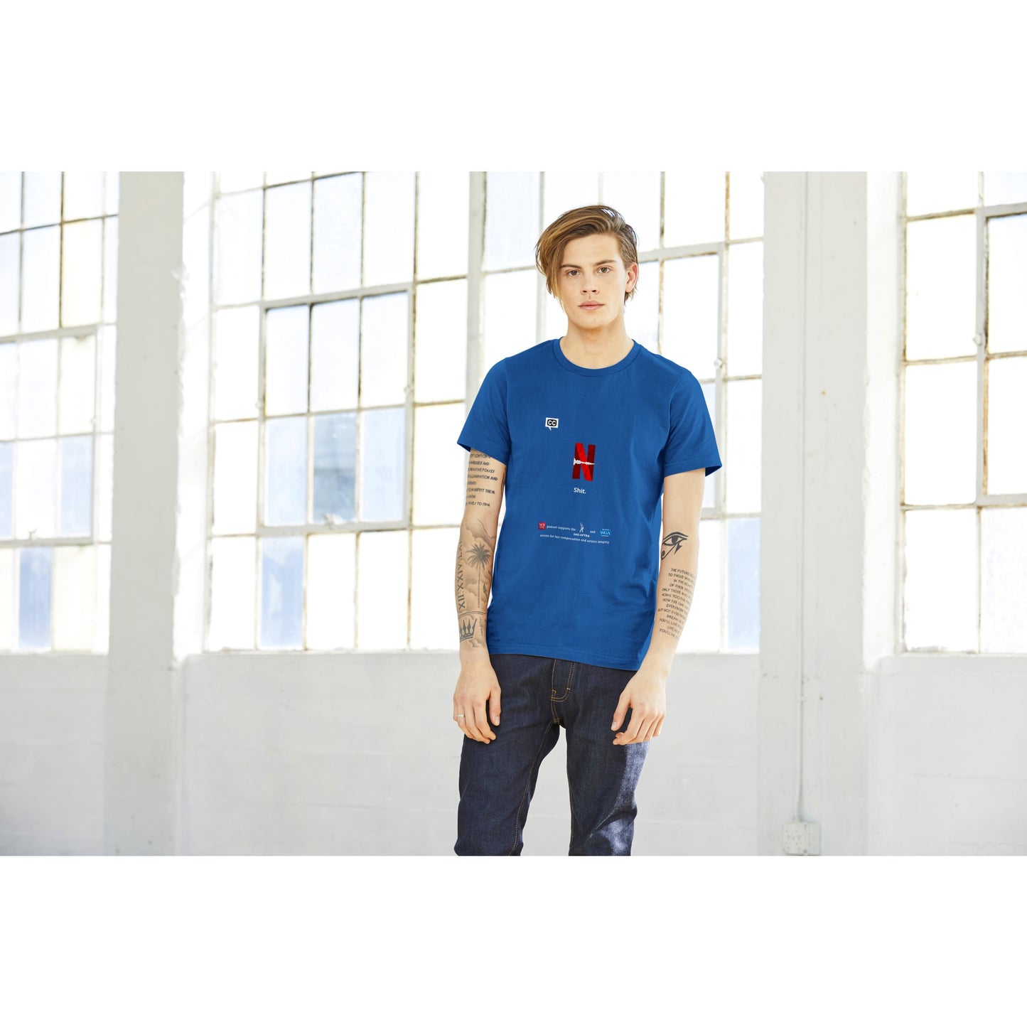 WROTE SAG/AFTRA and WGA Support Premium Unisex Crewneck T-shirt