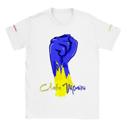 Allies for Ukraine Series - Slava Ukraini Salute - Classic Unisex Crewneck T-shirt